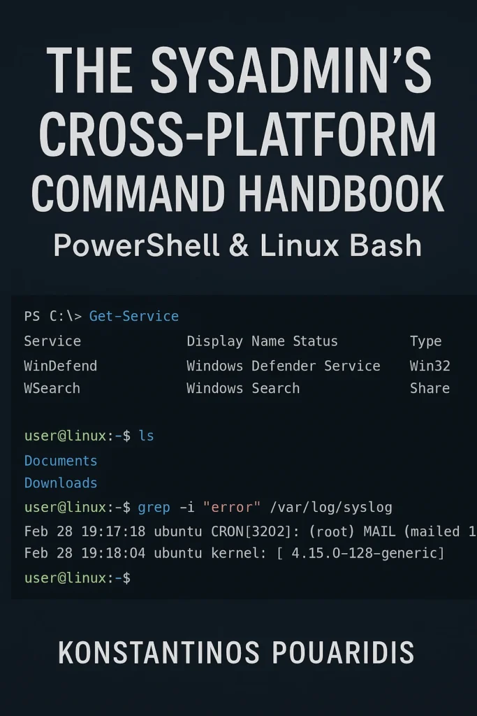 THE SYSADMIN'S CROSS-PLATFORM COMMAND HANDBOOK PowerShell & Linux Bashotes (Ebook)