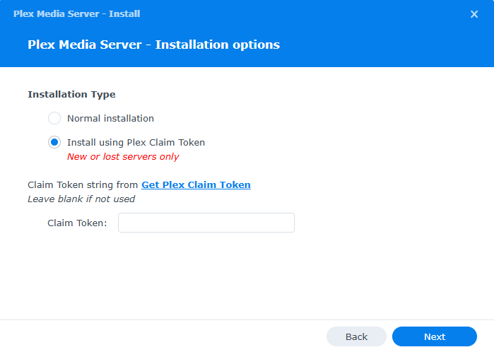 Plex_Install_Claim